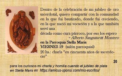 Charla «EN CINCUENTA AÑOS DE SACERDOCIO»