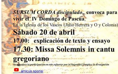 Missa Sollemnis in cantu gregoriano – Liturgia del Domingo IV de Pascua