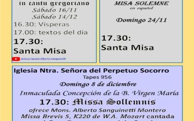 PRÓXIMAS CELEBRACIONES