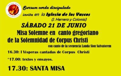 MISSA SOLEMNIS IN CANTU GREGORIANO  de CORPUS CHRISTI