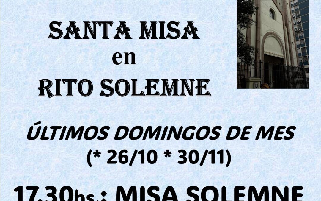 MISA SOLEMNE domingo 26