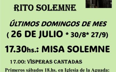 VÍSPERA Y MISA SOLEMNE EN TRES CRUCES 26 DE JULIO