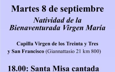 MISA DE LA NATIVIDAD DE STA MARÍA VIRGEN